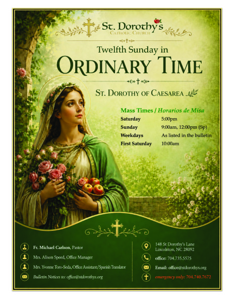 June 21, 2026 - Twelfth Sunday in Ordinary Time